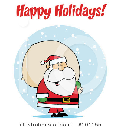 Royalty-Free (RF) Christmas Greeting Clipart Illustration by Hit Toon - Stock Sample #101155
