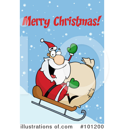 Royalty-Free (RF) Christmas Greeting Clipart Illustration by Hit Toon - Stock Sample #101200