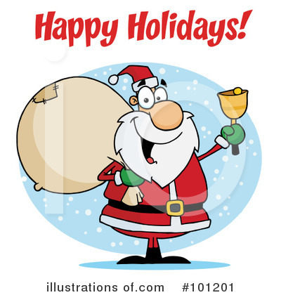 Royalty-Free (RF) Christmas Greeting Clipart Illustration by Hit Toon - Stock Sample #101201