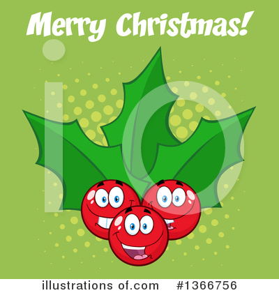Royalty-Free (RF) Christmas Holly Clipart Illustration by Hit Toon - Stock Sample #1366756