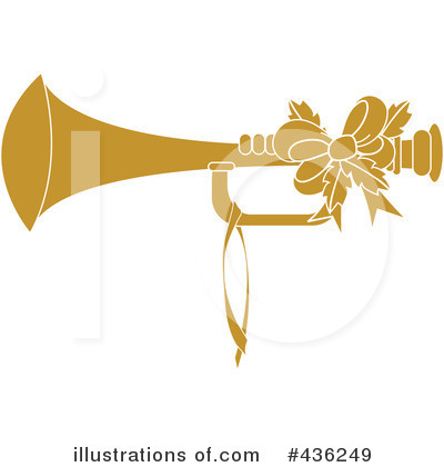 Royalty-Free (RF) Christmas Horn Clipart Illustration by Pams Clipart - Stock Sample #436249