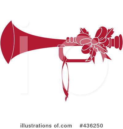 Royalty-Free (RF) Christmas Horn Clipart Illustration by Pams Clipart - Stock Sample #436250