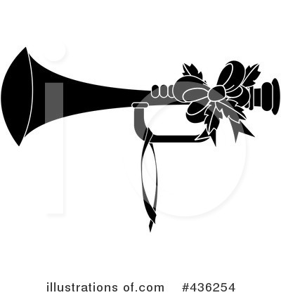 Royalty-Free (RF) Christmas Horn Clipart Illustration by Pams Clipart - Stock Sample #436254