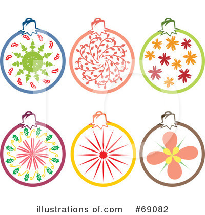 Royalty-Free (RF) Christmas Ornaments Clipart Illustration by Cherie Reve - Stock Sample #69082