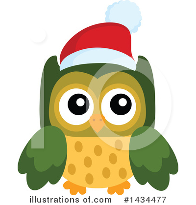 Royalty-Free (RF) Christmas Owl Clipart Illustration by visekart - Stock Sample #1434477