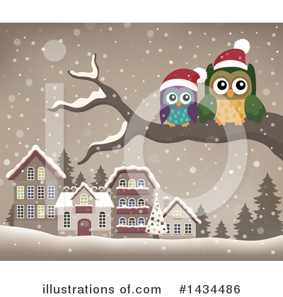 Christmas Owl Clipart #1434486 by visekart