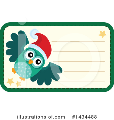 Royalty-Free (RF) Christmas Owl Clipart Illustration by visekart - Stock Sample #1434488