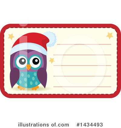 Royalty-Free (RF) Christmas Owl Clipart Illustration by visekart - Stock Sample #1434493