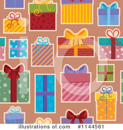 Royalty-Free (RF) Christmas Pattern Clipart Illustration by visekart - Stock Sample #1144561
