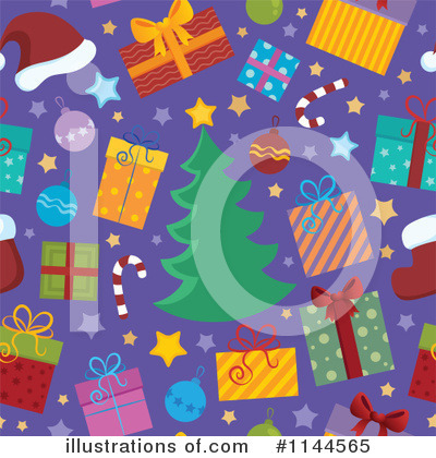 Royalty-Free (RF) Christmas Pattern Clipart Illustration by visekart - Stock Sample #1144565