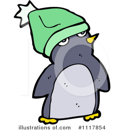 Royalty-Free (RF) Christmas Penguin Clipart Illustration by lineartestpilot - Stock Sample #1117854