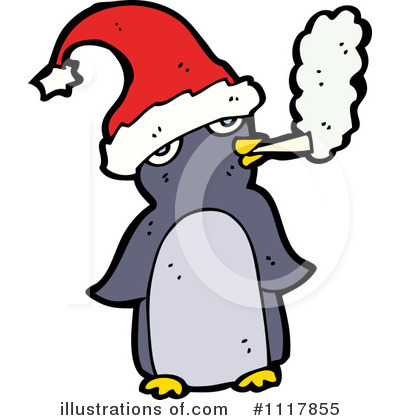 Royalty-Free (RF) Christmas Penguin Clipart Illustration by lineartestpilot - Stock Sample #1117855