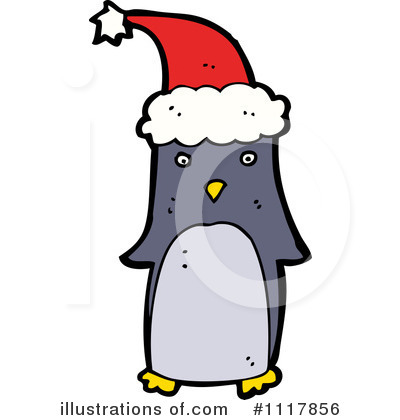 Royalty-Free (RF) Christmas Penguin Clipart Illustration by lineartestpilot - Stock Sample #1117856