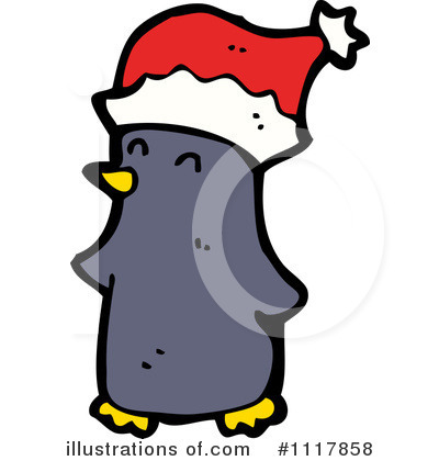 Royalty-Free (RF) Christmas Penguin Clipart Illustration by lineartestpilot - Stock Sample #1117858