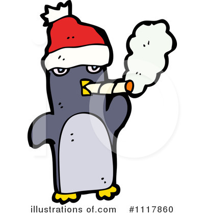 Royalty-Free (RF) Christmas Penguin Clipart Illustration by lineartestpilot - Stock Sample #1117860