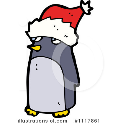 Royalty-Free (RF) Christmas Penguin Clipart Illustration by lineartestpilot - Stock Sample #1117861