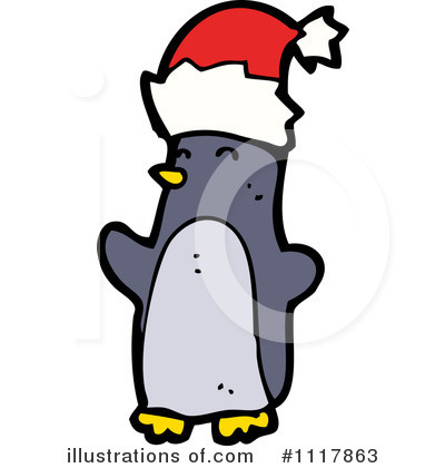 Royalty-Free (RF) Christmas Penguin Clipart Illustration by lineartestpilot - Stock Sample #1117863