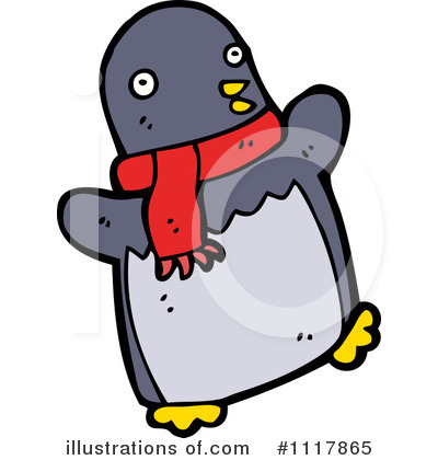 Royalty-Free (RF) Christmas Penguin Clipart Illustration by lineartestpilot - Stock Sample #1117865