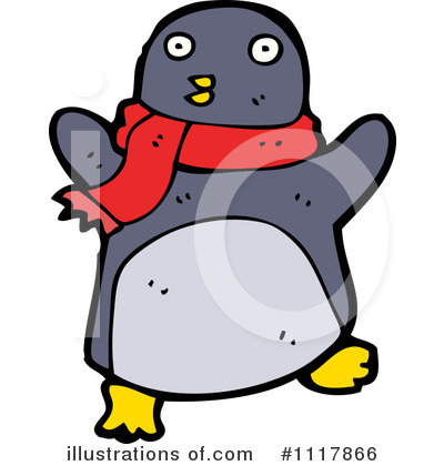Royalty-Free (RF) Christmas Penguin Clipart Illustration by lineartestpilot - Stock Sample #1117866