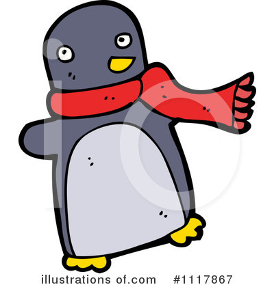 Royalty-Free (RF) Christmas Penguin Clipart Illustration by lineartestpilot - Stock Sample #1117867