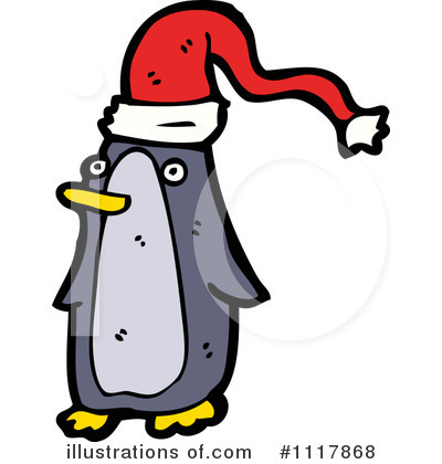 Royalty-Free (RF) Christmas Penguin Clipart Illustration by lineartestpilot - Stock Sample #1117868