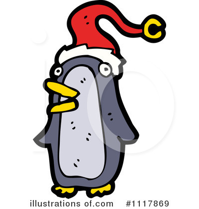 Royalty-Free (RF) Christmas Penguin Clipart Illustration by lineartestpilot - Stock Sample #1117869