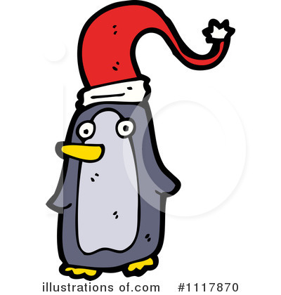 Royalty-Free (RF) Christmas Penguin Clipart Illustration by lineartestpilot - Stock Sample #1117870