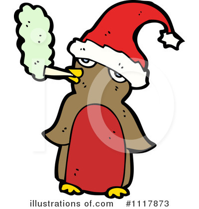 Royalty-Free (RF) Christmas Penguin Clipart Illustration by lineartestpilot - Stock Sample #1117873