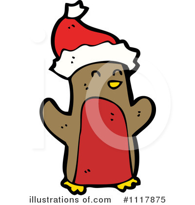 Royalty-Free (RF) Christmas Penguin Clipart Illustration by lineartestpilot - Stock Sample #1117875