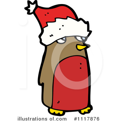 Royalty-Free (RF) Christmas Penguin Clipart Illustration by lineartestpilot - Stock Sample #1117876