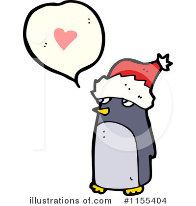 Royalty-Free (RF) Christmas Penguin Clipart Illustration by lineartestpilot - Stock Sample #1155404