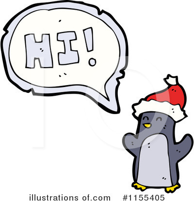 Royalty-Free (RF) Christmas Penguin Clipart Illustration by lineartestpilot - Stock Sample #1155405
