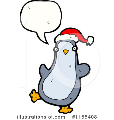 Royalty-Free (RF) Christmas Penguin Clipart Illustration by lineartestpilot - Stock Sample #1155408