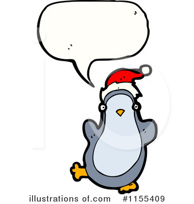 Royalty-Free (RF) Christmas Penguin Clipart Illustration by lineartestpilot - Stock Sample #1155409