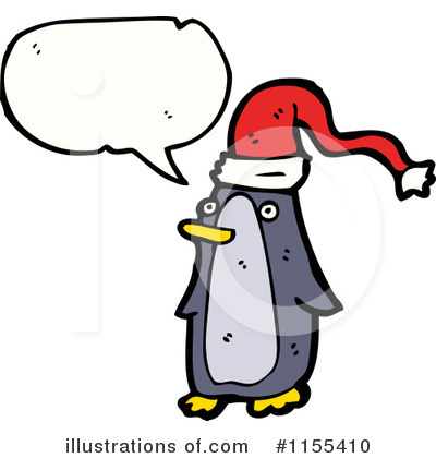 Royalty-Free (RF) Christmas Penguin Clipart Illustration by lineartestpilot - Stock Sample #1155410