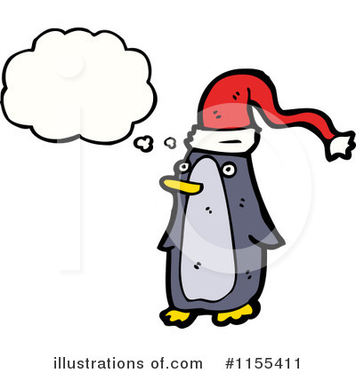 Royalty-Free (RF) Christmas Penguin Clipart Illustration by lineartestpilot - Stock Sample #1155411