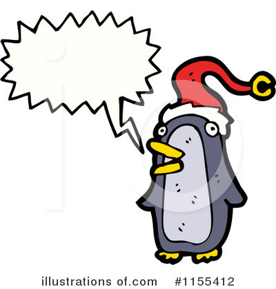 Royalty-Free (RF) Christmas Penguin Clipart Illustration by lineartestpilot - Stock Sample #1155412