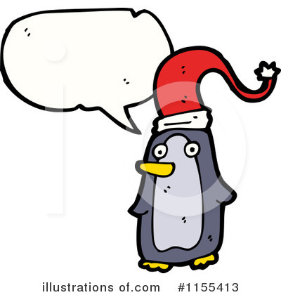 Royalty-Free (RF) Christmas Penguin Clipart Illustration by lineartestpilot - Stock Sample #1155413