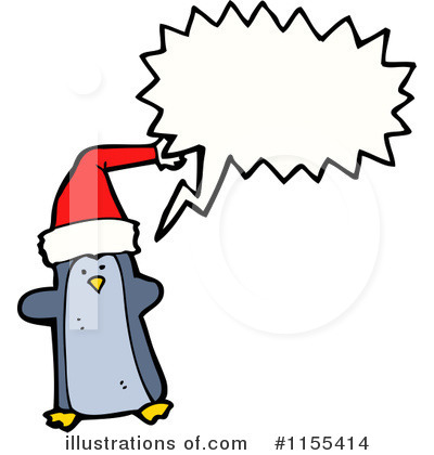 Royalty-Free (RF) Christmas Penguin Clipart Illustration by lineartestpilot - Stock Sample #1155414