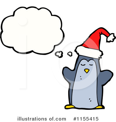 Royalty-Free (RF) Christmas Penguin Clipart Illustration by lineartestpilot - Stock Sample #1155415