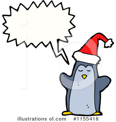 Royalty-Free (RF) Christmas Penguin Clipart Illustration by lineartestpilot - Stock Sample #1155416