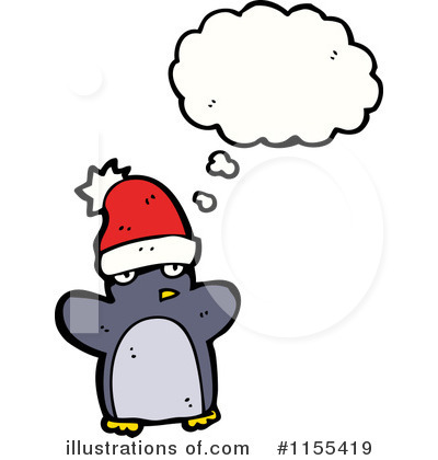 Royalty-Free (RF) Christmas Penguin Clipart Illustration by lineartestpilot - Stock Sample #1155419