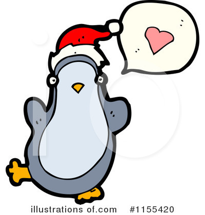 Royalty-Free (RF) Christmas Penguin Clipart Illustration by lineartestpilot - Stock Sample #1155420