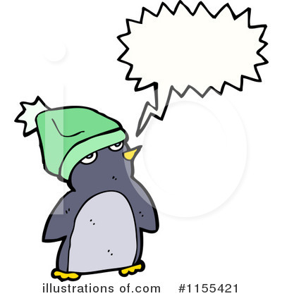 Royalty-Free (RF) Christmas Penguin Clipart Illustration by lineartestpilot - Stock Sample #1155421