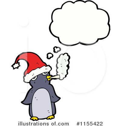 Royalty-Free (RF) Christmas Penguin Clipart Illustration by lineartestpilot - Stock Sample #1155422