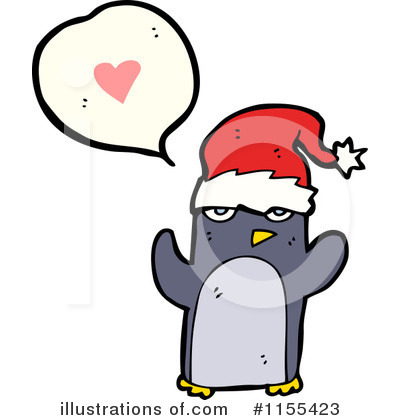 Royalty-Free (RF) Christmas Penguin Clipart Illustration by lineartestpilot - Stock Sample #1155423