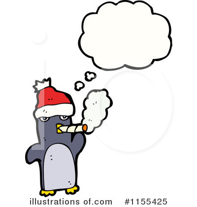Royalty-Free (RF) Christmas Penguin Clipart Illustration by lineartestpilot - Stock Sample #1155425
