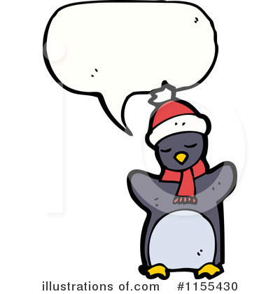 Royalty-Free (RF) Christmas Penguin Clipart Illustration by lineartestpilot - Stock Sample #1155430