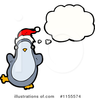 Royalty-Free (RF) Christmas Penguin Clipart Illustration by lineartestpilot - Stock Sample #1155574