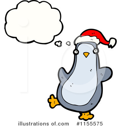 Royalty-Free (RF) Christmas Penguin Clipart Illustration by lineartestpilot - Stock Sample #1155575